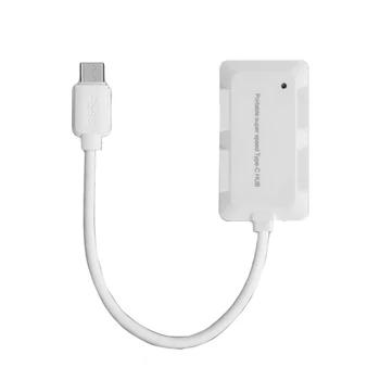 4 Порты и разъёмы светодио дный передачи данных Тип-C USB3.0 Портативный ноутбука HUB зарядки для Mac Book высокое Скорость PC адаптер конвертер OTG - купить со скидкой