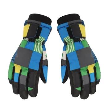 Детские зимние лыжные перчатки утолщенные теплые с принтом непромокаемые перчатки варежки для мальчиков и девочек Детские наружные ветроз... - купить со скидкой