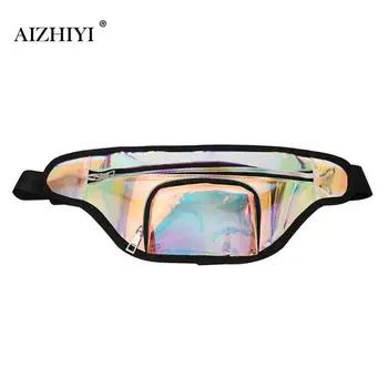 Лазерный голографический поясная сумка Тонкий блестящий неоновой Талия сумка PU Водонепроницаемый Бум Сумка для путешествий Хип сумки для ... - купить со скидкой