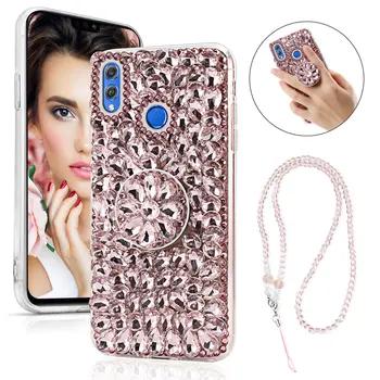 Для huawei Nova 4 чехол с блестящими бриллиантами кронштейн Подставка 3D Стразы мягкая TPU рамка роскошный чехол для huawei Nova 4 Funda - купить со скидкой