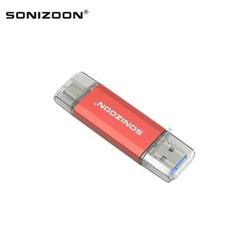 Красочные USB3.0 Тип-C из металла карту флэш-памяти с интерфейсом usb флешки 64 ГБ Флеш накопитель 64 ГБ USB-флэш в виде ключа Флеш накопитель flash SONIZOON... - купить со скидкой