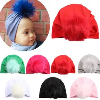 2019 новорожденный малыш детская шапка Кепки конфеты Цвета Pom Hat Мальчики Девочки шапочки Шапки малышей Детские шапки высокое качество - купить со скидкой