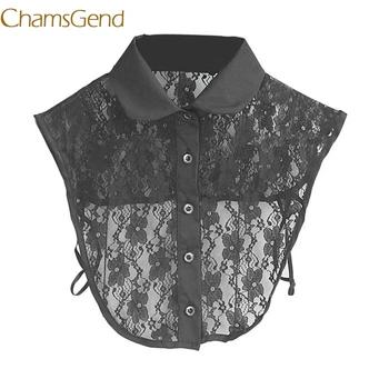 Chamsgend съемный воротник новый дизайн Для женщин кружева выдалбливают Винтаж Ненатуральная рубашка Съемная Цепочки и ожерелья колье воротни... - купить со скидкой