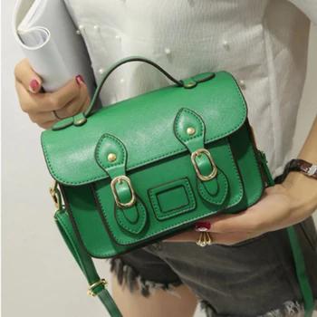 Для женщин Винтаж сумка из искусственной кожи сумка Твердые Ретро ранцы женский Повседневное Crossbody сумки для девочек-подростков - купить со скидкой