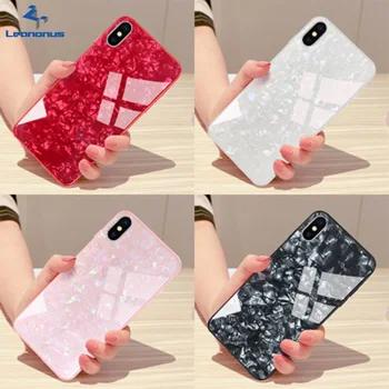 Leanonus Покрытие назад Стекло чехол для телефона для iPhone X 8 плюс крышка ударопрочный жесткий чехол для iPhone 7 6 6s плюс ТПУ бампер - купить со скидкой