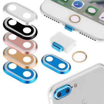 Для iPhone 7 7 Plus Объективы для фотоаппаратов протектор кольцо чехол и Touch ID Главная Кнопка Наклейка & Lightning зарядки Порты и разъёмы анти защита о... - купить со скидкой