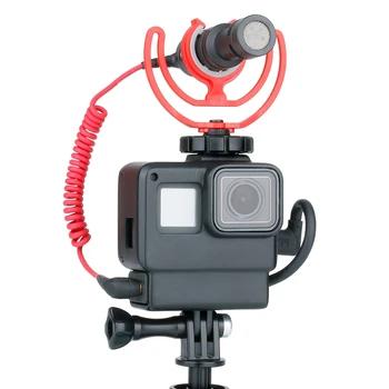 Ulanzi V2 видеоблоге чехол Аксессуары для Gopro Hero 7 6 5 Пластик Корпус с расширить микрофон Порты и разъёмы Холодный башмак - купить со скидкой