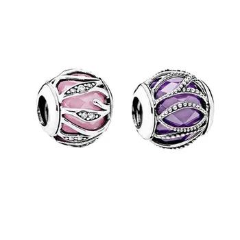 Fit серебряный браслет 100% 925 стерлингового Серебряные ювелирные изделия осенней природы сияние 2 предмета оптовая продажа для Для женщин DIY - купить со скидкой