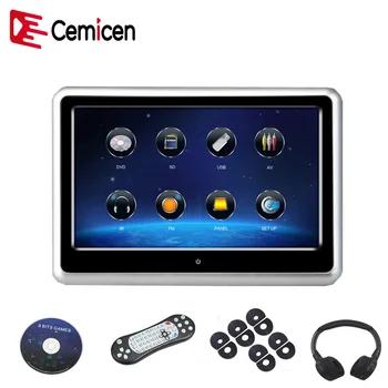 Cemicen 9 дюймов Автомобильный подголовник монитор HD 1080 P видео dvd-плеер сенсорный экран с USB/SD/IR/fm-передатчик/динамик/беспроводная игра - купить со скидкой