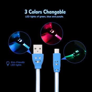 Micro Зарядка через usb кабель светодио дный для освещения лапша кабели мобильный телефон кабель для передачи данных Зарядное устройство для ... - купить со скидкой