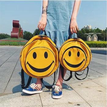 Линда Cara Sonriente Mochila Estilo Coreano Personalidad Mujeres портфель Амарилло негр Забавный мультфильм Bolsas - купить со скидкой