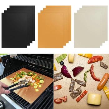 3 шт. многоразовые антипригарным барбекю Гриль коврик противень сетки Портативный Пикник Пособия по кулинарии барбекю Мат инструмент дропш... - купить со скидкой