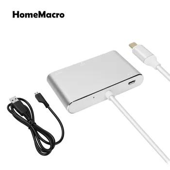 3in1 8 pin к VGA и HDMI аудио адаптер с Micro USB Питание Порты и разъёмы и 3,5 мм аудио Порты и разъёмы для iPhone 8 Plus X 7 6s 6 5 - купить со скидкой
