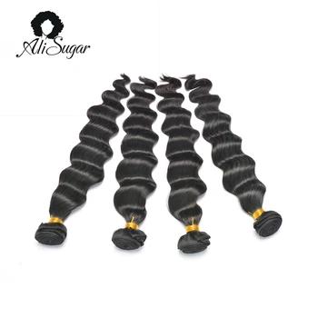 Али сахар волосы распущенные волосы волна Связки предложения камбоджийской Человеческие волосы ткань 100% необработанного Девы волос натур... - купить со скидкой