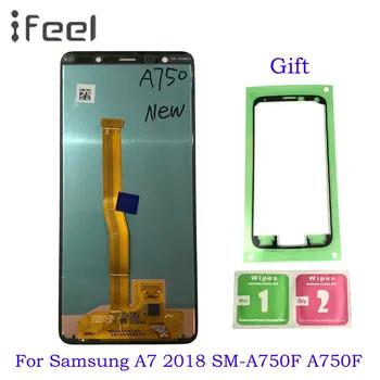 6,0 дюйма Super AMOLED ЖК-дисплей Экран для samsung Galaxy A7 2018 SM-A750F A750F A750 ЖК-дисплей Дисплей Сенсорный экран планшета Ассамблеи - купить со скидкой