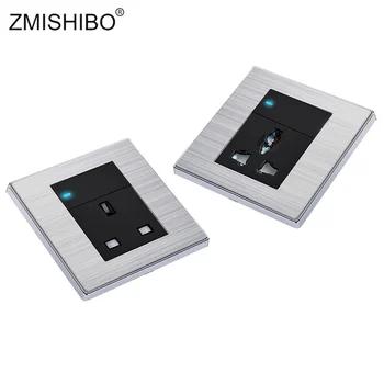 ZMISHIBO AC 110 V-250 V EU/US/UK Универсальный розетки с выключателем 1-банды/2-банды 1-способ 3-контакт 3 отверстия/6-отверстие 13A для дома украшения - купить со скидкой