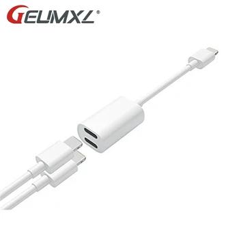 GEUMXL двойной Зарядное устройство для Iphone 7 plus адаптер 8pin Порты 2 в 1 8pin адаптер Dongle 8pin к 8pin музыка Управление IOS 10,3 - купить со скидкой