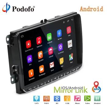 Podofo 2 Din Android 9 "gps навигации стерео радио мультимедийный проигрыватель для Бора Гольф Поло Фольксваген passat b6 B7 Touran - купить со скидкой