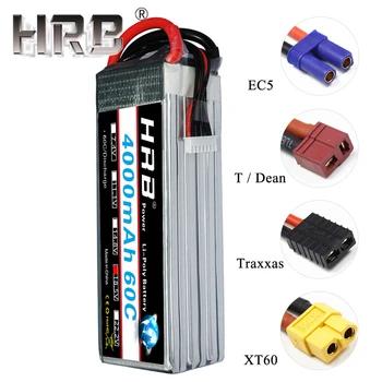 HRB 5S Lipo Батарея 4000 мАч 18,5 В T Деканы подключить 60C XT60 EC5 для вертолетов автомобилей Лодка Quadcopter самолеты RC Запчасти Перезаряжаемые - купить со скидкой