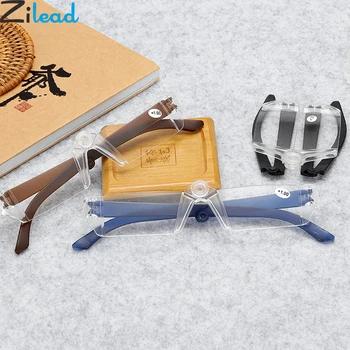 Zilead Сверхлегкий TR90 складной вращения Портативный очки для чтения бескаркасных смолы дальнозоркостью очки для Для женщин и Для мужчин унисе... - купить со скидкой