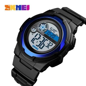 SKMEI цифровые часы мужские 2019 спортивные часы фитнес секундомер водостойкие наручные часы PU будильник erkek коль saati новые мужские часы - купить со скидкой