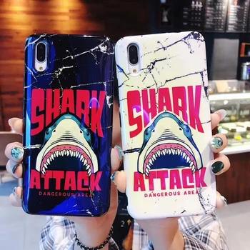 Blu-Ray IMD Мрамор "SHARK ATTACK" Чехол Capinha для iPhone X Xr Xs Max чехол для iPhone 6 плюс 7 8 Plus Капа ipone 6s - купить со скидкой