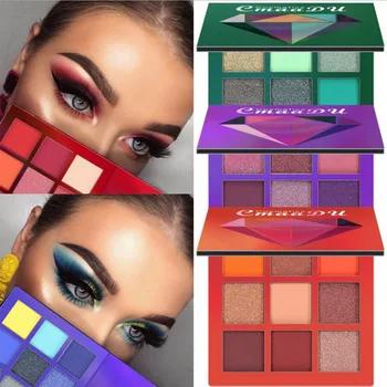 9 Цвета Новые матовые для век макияж крем моды дымчатого Shimmer матовая палитра теней вечерние Косметика фестиваль Набор теней для глаз - купить со скидкой