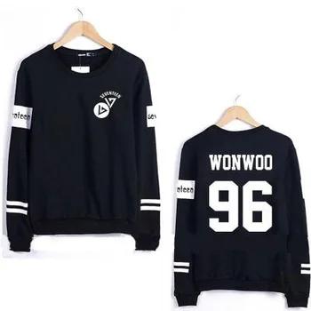 2018 реальные Лидер продаж костюмы Seventeen17 Wonwoo Mingyu Soonyoung Jihun Джерри Kpop Толстовка 17 карат семнадцать одежда толстовка - купить со скидкой