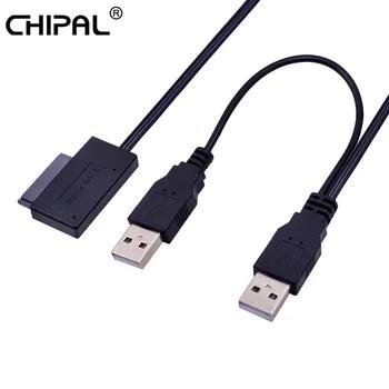 Chipal USB 2,0 до 6 + 7 13Pin Slimline Slim SATA + внешний USB2.0 Питание для ноутбука CD-Встроенная память DVD Встроенная память для HDD Caddy