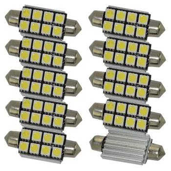 10 шт. C5W 42 мм Светодиодная гирлянда CANBUS ОШИБОК 8 SMD 5050 автомобилей светодиодные купола Лампы для мотоциклов 41 мм светодиодные лампы авто Подсв... - купить со скидкой