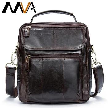 MVA Подлинная Кожаная Сумка топ-ручка для Мужчин Мешки Плеча Crossbody Сумка Небольшой Лоскут Случайные Сумки Мужские Кожаные Сумки новый сумки м... - купить со скидкой