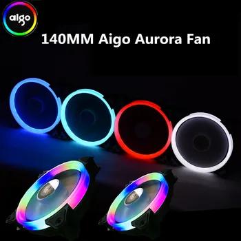 Aigo aurora вентилятор 140 мм/14 см светодио дный LED кольцеобразный Солнечный Затмение 12 В в 3pin + 4pin Настольный ПК Компьютер охлаждения Cooler бесшумный... - купить со скидкой