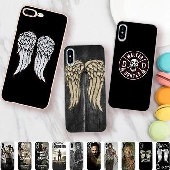 Minason Walking Dead Дэрил Диксон чехол для iPhone X 5 S 5S XR XS Max SE 6 6 S 7 8 плюс мягкая Обложка Силиконовые телефонные фонды Capinha - купить со скидкой