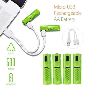 4 шт. KINCO AA 1,2 В 1000 мАч USB Перезаряжаемые литий-полимерный Батарея быстрой зарядки по Micro USB кабель для электроника - купить со скидкой