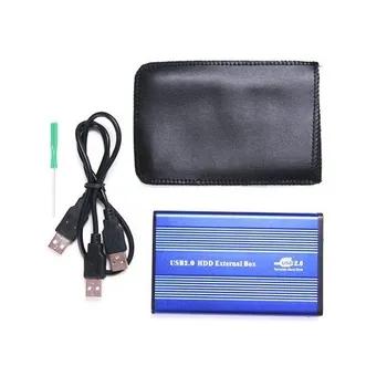 Горячая практические Пластик USB 2,0 Внешний 2,5 "IDE HDD корпус синий для ноутбуков - купить со скидкой