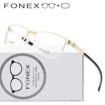 Сплав силиконовые рецепт очки с оптические стёкла глаз для мужчин полуоправы половина рамки Близорукость Оптические очки 981 - купить со скидкой
