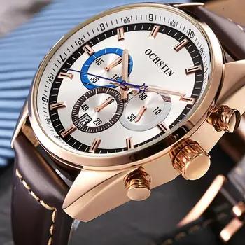 OCHSTIN Дата, Хронограф Спортивные лучший бренд класса люкс Для мужчин s часы Повседневное кварцевые наручные Для мужчин часы в стиле милитари ...