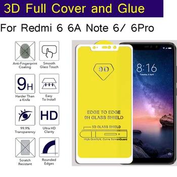 Премиум 3D полный охват полный клей для Xiaomi Redmi Hongmi 6 6A Note 6 Pro Закаленное стекло Защитная пленка для экрана Templado - купить со скидкой