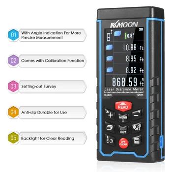 Kkmoon 100 м Портативный Перезаряжаемые цифровой лазерный дальномер Diastimeter измерения объема с углом индикация - купить со скидкой