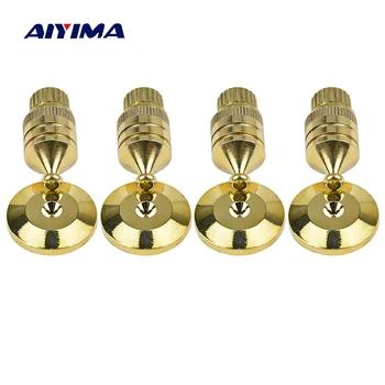Aiyima 4 компл. аудио акустические шипы M8x36 Active Динамик s Запчасти чисто медная лапка подушечки для ногтей дома Театр звук Системы аксессуары - купить со скидкой
