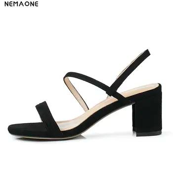 NEMAONE/2019 Модные женские босоножки на высоком каблуке, летняя женская обувь, обувь на толстом каблуке, удобная обувь, женские босоножки - купить со скидкой