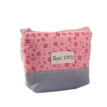 Новый Цветочный принт Girils милые молния холст пенал Портативный ключ портмоне косметичка - купить со скидкой