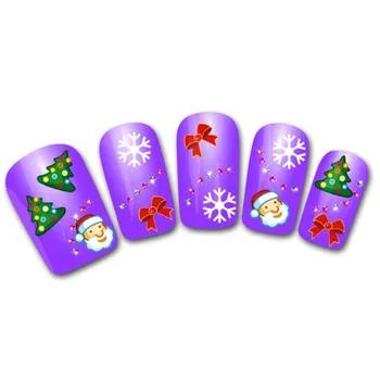 Goforward Для женщин DIY Nail Стикеры переноса воды Стикеры s ногтем Книги по искусству наклейки Санта медведь Снеговик и оптовая продажа - купить со скидкой