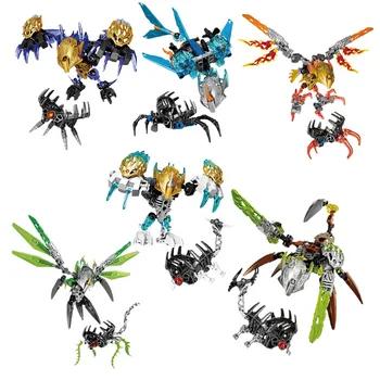 Bionicle герой воин EIkir Akida Uxar кетар мелум Модель Строительный блок кирпичи игрушечные лошадки для детей Совместимость с Lego - купить со скидкой