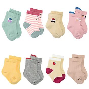 8 пар милых животных хлопковые носки для мальчиков и девочек Kawaii низкая пальцами лодыжки Хлопок Повседневное мягкие нескользящие носки 0-3year... - купить со скидкой