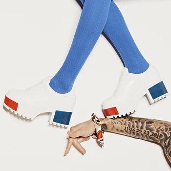 Jeffrey Campbell/новая весенняя белая модная обувь в британском стиле с боковой шнуровкой - купить со скидкой