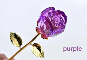 Кристалл Стекло розы ремесла свадебные декоративные украшения День святого Валентина подарки сувениры домашний декор фигурки, миниатюры - купить со скидкой