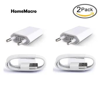 2 шт. USB ЕС Мощность Зарядное устройство адаптер для iphone & 8 pin USB для передачи данных зарядки Зарядное устройство кабель для iphone 7 8 6 плюс 6s 5 5S X ... - купить со скидкой