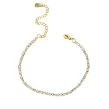 2018 новейший дизайн цвет золотистый покрытием AAA фианит проложили браслет для женщин Свадебные наивысшего качества крошечные минимальным О... - купить со скидкой