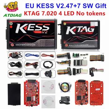 Интернет-V2.47 ЕС KESS V5.017 KESS V2 5,017 без маркер 4 светодио дный KTAG V7.020 BDM кадр OBD2 менеджер Тюнинг K-TAG 7,020 2,23 ЭБУ программы - купить со скидкой